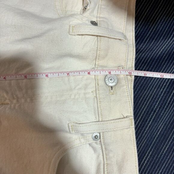 J.Crew Demi Boot Crop Jeans Women 27 Ivory Raw Hem Coastal Cowgirl Resortcore - Picture 10 of 11